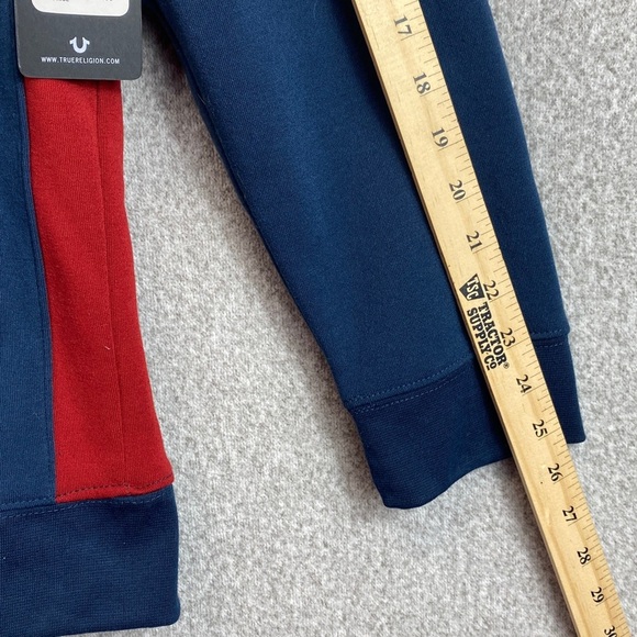 True Religion full zip hoodie M super soft large logo fleece lined casual Y2K - Picture 7 of 12